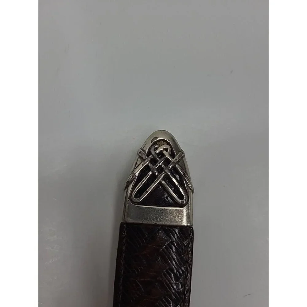 Vintage Brighton Brown Leather Weave Belt Women's Size M 32